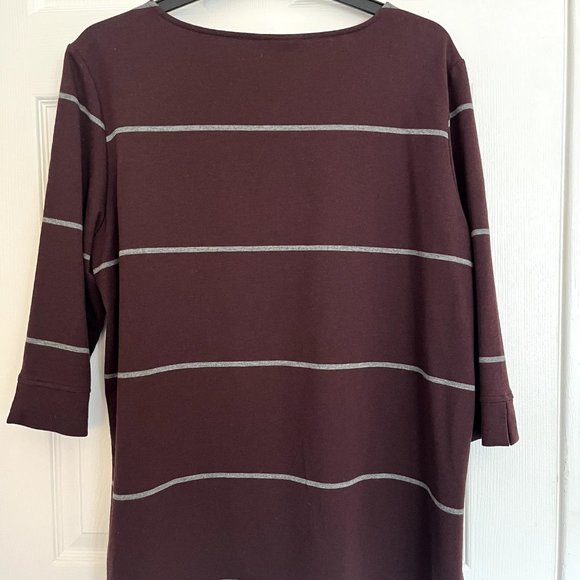 Alfred Sung, burgandy XXL tunic length top - Picture 6 of 6